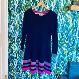 Eliza J Women’s Dress Navy Blue Hot Pink Size S